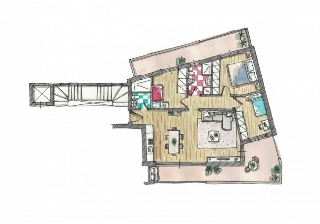 zoom immagine (Appartamento 121 mq, 3 camere, zona Bolzano - Centro)